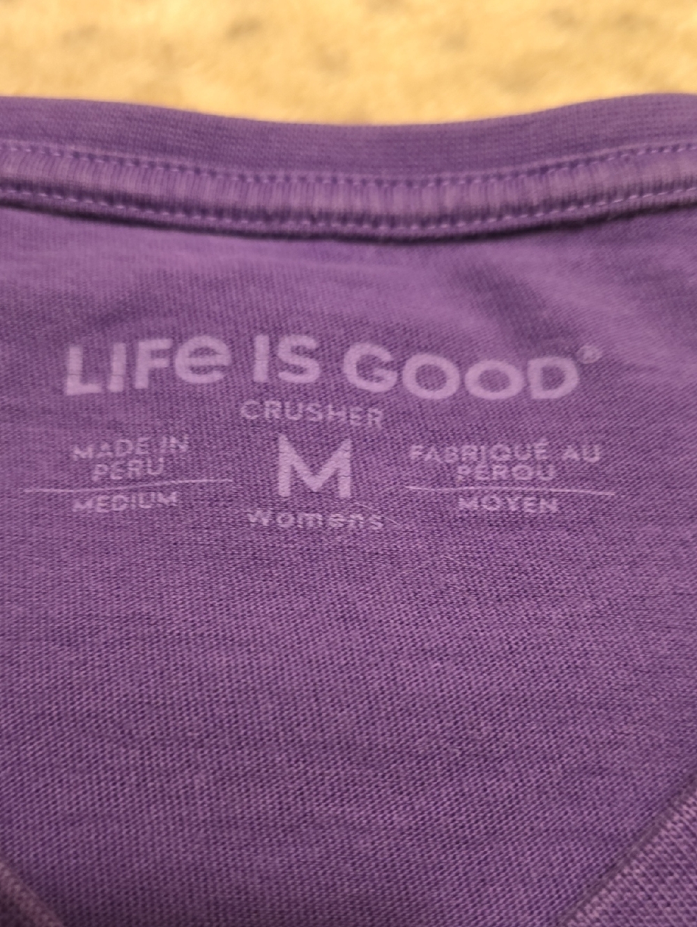 Life Is Good Purple V-Neck 'Thankful & Grateful' Long-Sleeve Tee - Picture 2 of 8